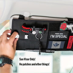 Tactical Car Sun Visor Organizer Glasses Tickets Document Phone