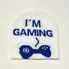 Knit Beanie Hat Gamepad Pattern Men Women