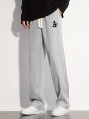 A Graphic Print Men's Loose Sweatpants Casual Drawstring Jogger Pants