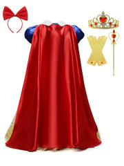 Girls Halloween Queen Cloak Princess Dress Role Play Costume Set