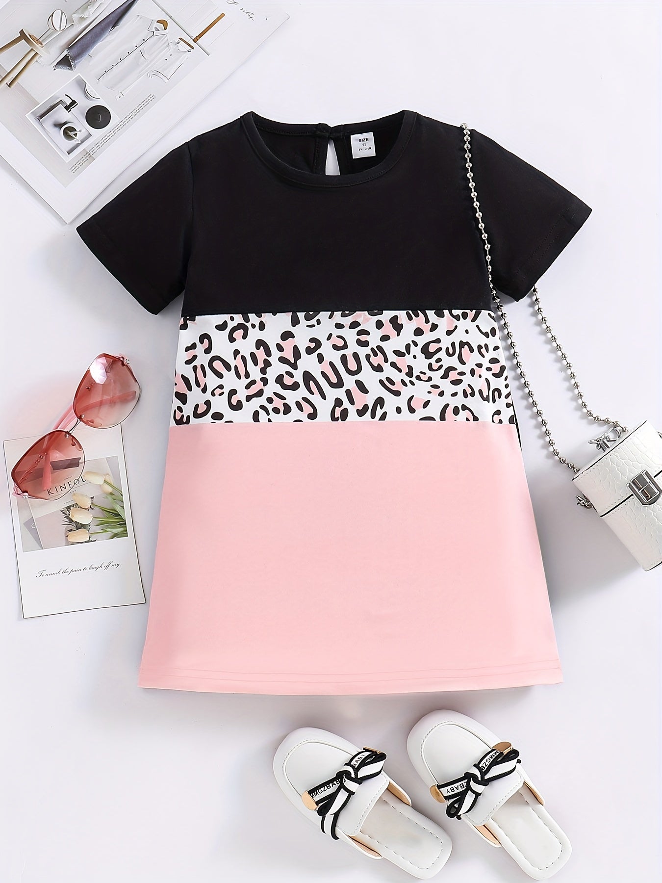 Baby Girls Casual Leopard Dress for Summer Party