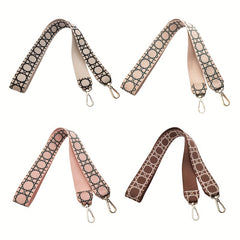 Geometric Pattern Bag Strap Underarm Bag Replacement Strap