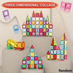 Magnetic Tile Kids Stacking Building Blocks Educational Toys DIY