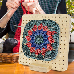 Crochet Blocking Board Kit with 10 Steel Rod Pins