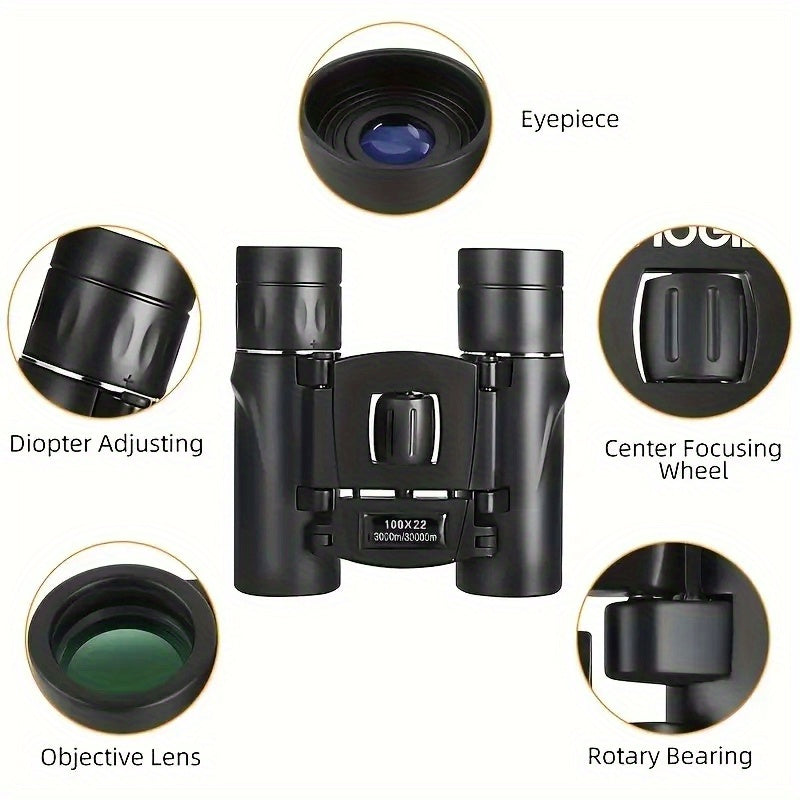 100x22 High Magnification Telescope Binoculars for Clear Night Vision