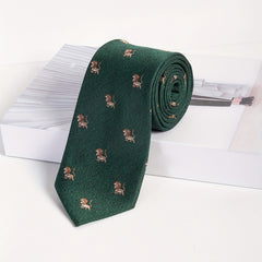 Men's Small Lion Pointed Neck Collar With Bow Tie