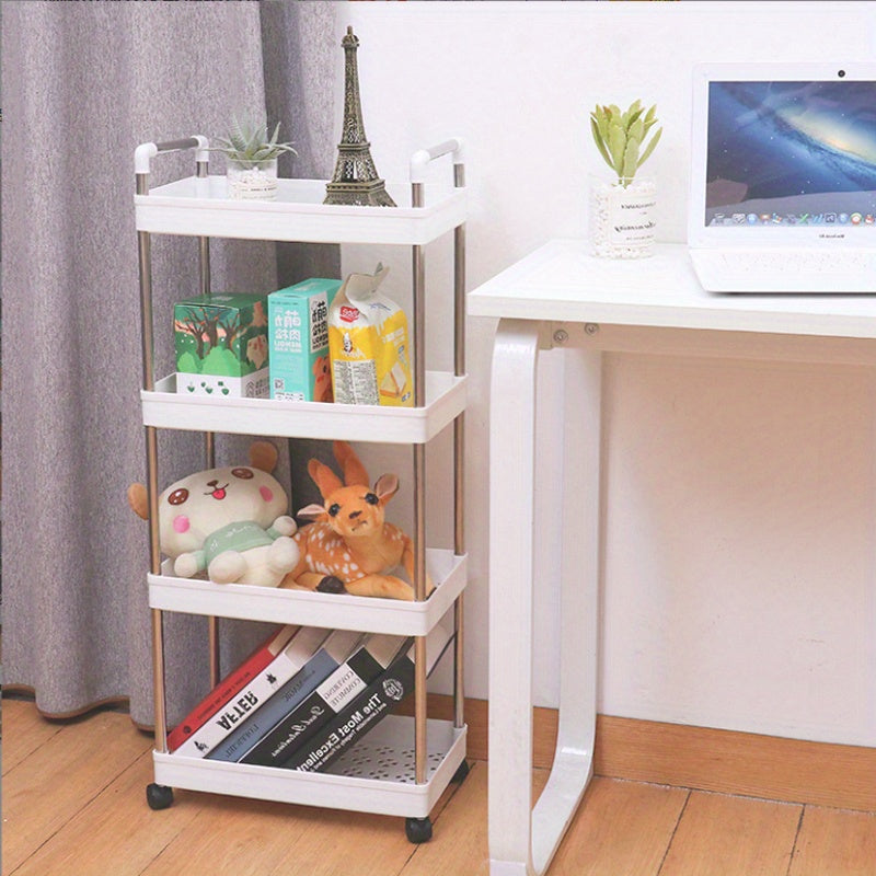 4 Tier Rolling Storage Cart Laundry Room Organization