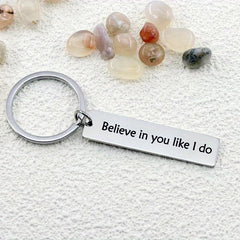 Motivational Keychain Gift For Friends Stainless Steel Keyring