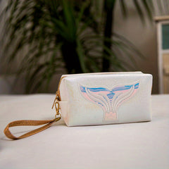 Mermaid Tail Makeup Bag Laser Travel Cosmetic Bag Organizer With Wrist Strap