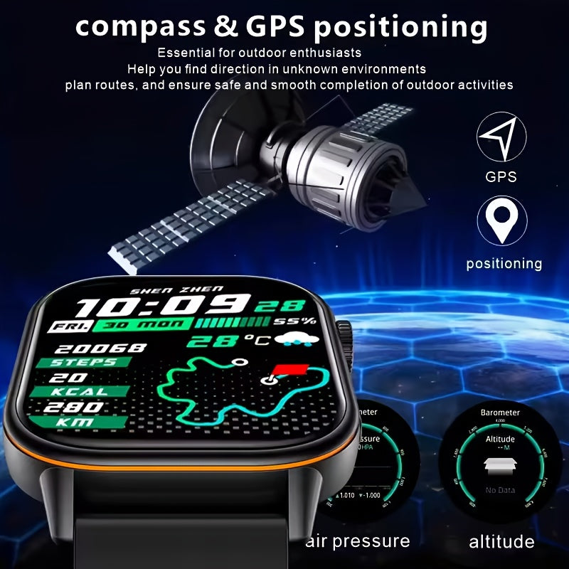 GPS Smart Watch 5 HD Display Altitude Air Pressure Stopwatch 170 Sports M
