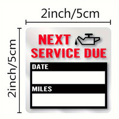 100pcs Car Change Repair Reminder Sticker Self-adhesive Label
