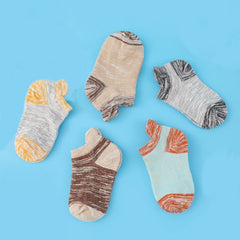 5pcs Kids' Cotton Striped Socks