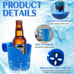 Swimming Pool Storage Rack Beverage Cup Holder Hand Sanitizer Hanger