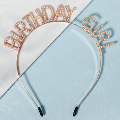 Golden Birthday Hairband For Girls