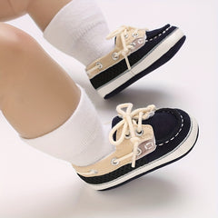 Baby Boys Lace Up Walking Shoes Lightweight Non slip Loafers