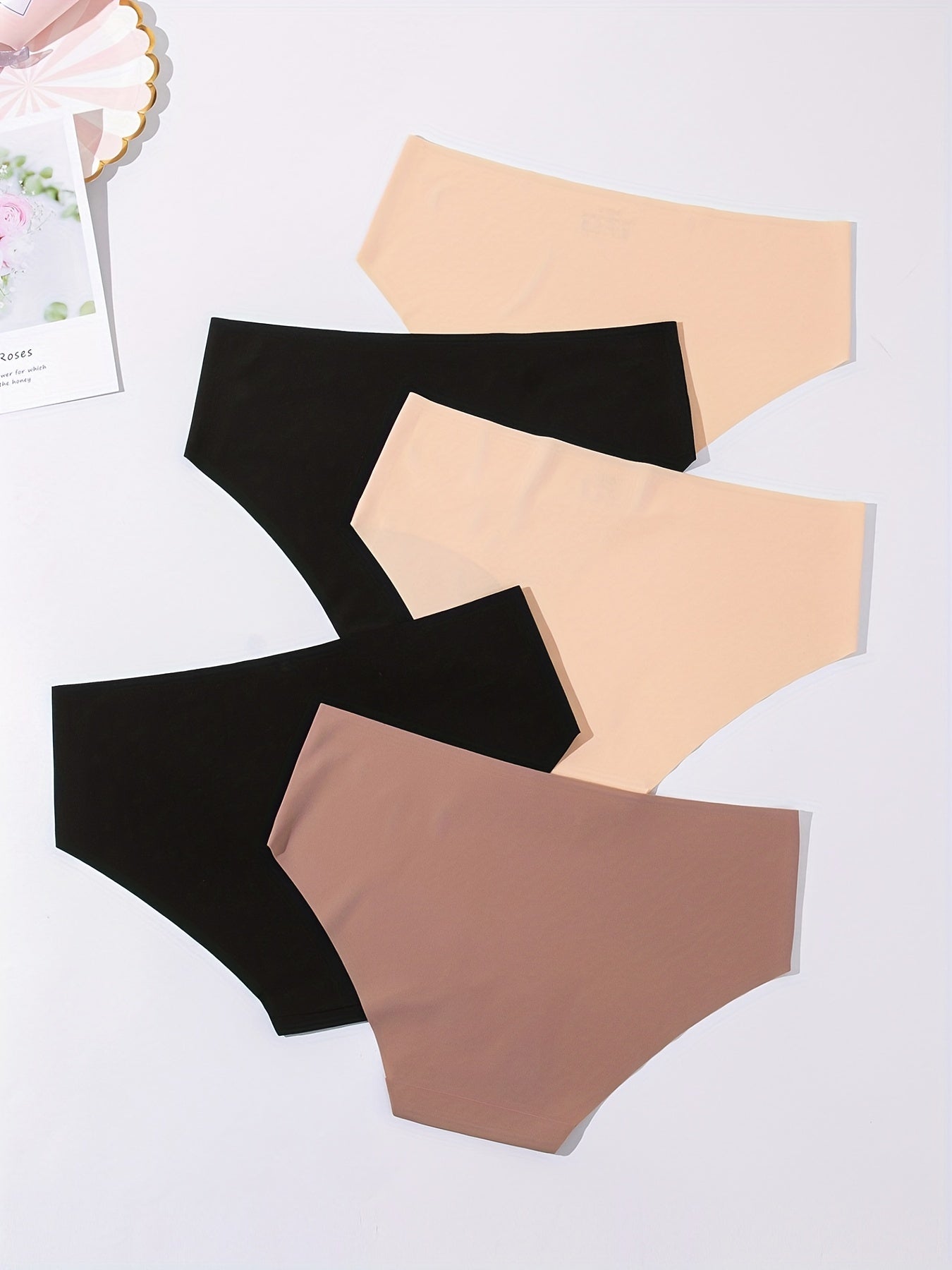 5pcs Seamless Low Waist Panties Women's Lingerie