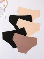 5pcs Seamless Low Waist Panties Women's Lingerie