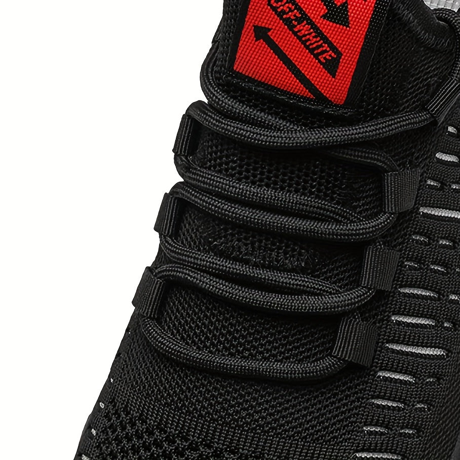 Men's Slip-On Sneakers with Shoelaces Lightweight Breathable Shoes