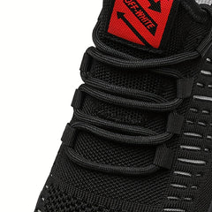 Men's Slip-On Sneakers with Shoelaces Lightweight Breathable Shoes