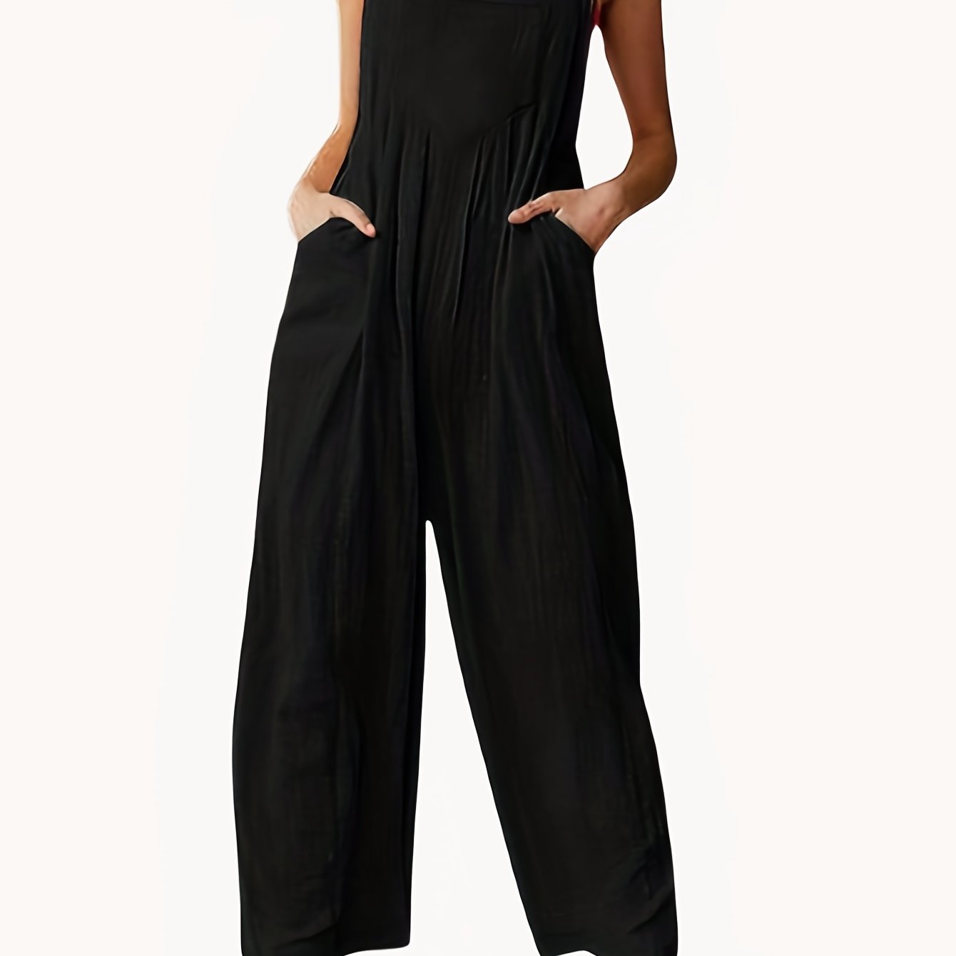 Wide Leg Overall Jumpsuit Women's Clothing