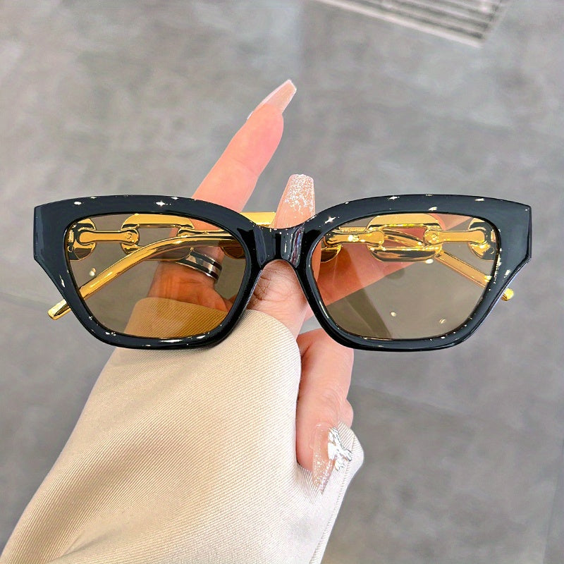 Cat Eye Sunglasses Metal Chain Charm Glasses UV400