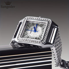SUNGODER Rhinestone Quartz Analog Wristwatch