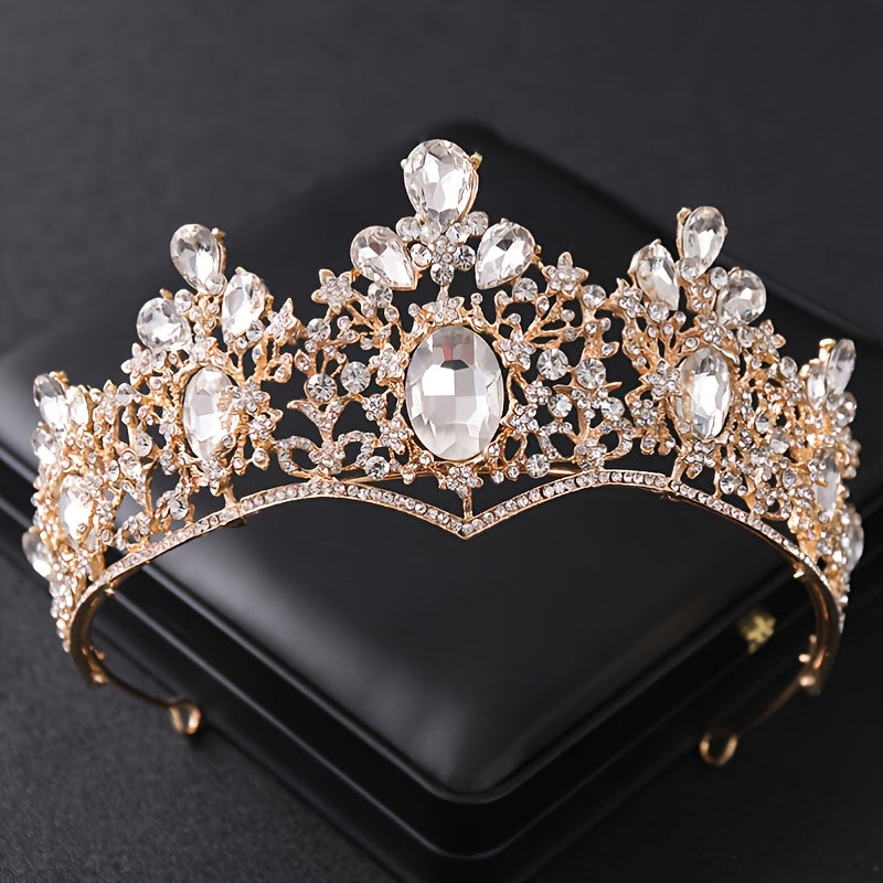 Baroque Crystal Crown Wedding Queen Tiaras And Crowns For Women