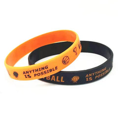 Basketball Silicone Bracelet with Motivational Sayings for Teams