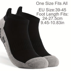 2 Pairs Non-Slip Soccer Socks Athletic Ankle Socks