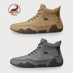 Men's High Top Lace-up Sneakers Comfortable Walking Shoes