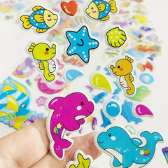 3D Marine Animal Stickers Puffy Self-adhesive Matte Stickers Set