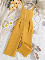 Girls Sleeveless Jumpsuit Casual Bib Pants Kids Clothes Summer