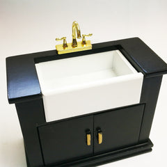 1:12 Dollhouse Kitchen/Bathroom Faucet Metal Finish Golden Silvery DIY M