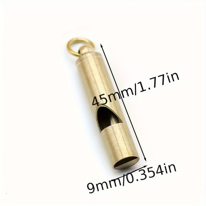 2pcs Outdoor Survival Brass Whistle Key Chain Pendant