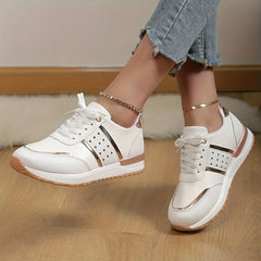 Breathable Colorblock Sneakers Low Top Lace Up Shoes