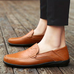 Men's Lightweight Leather Loafer Shoes for Spring & Summer