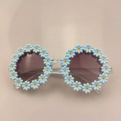 Flower Decor Frame Sun Protection Sunglasses for Kids