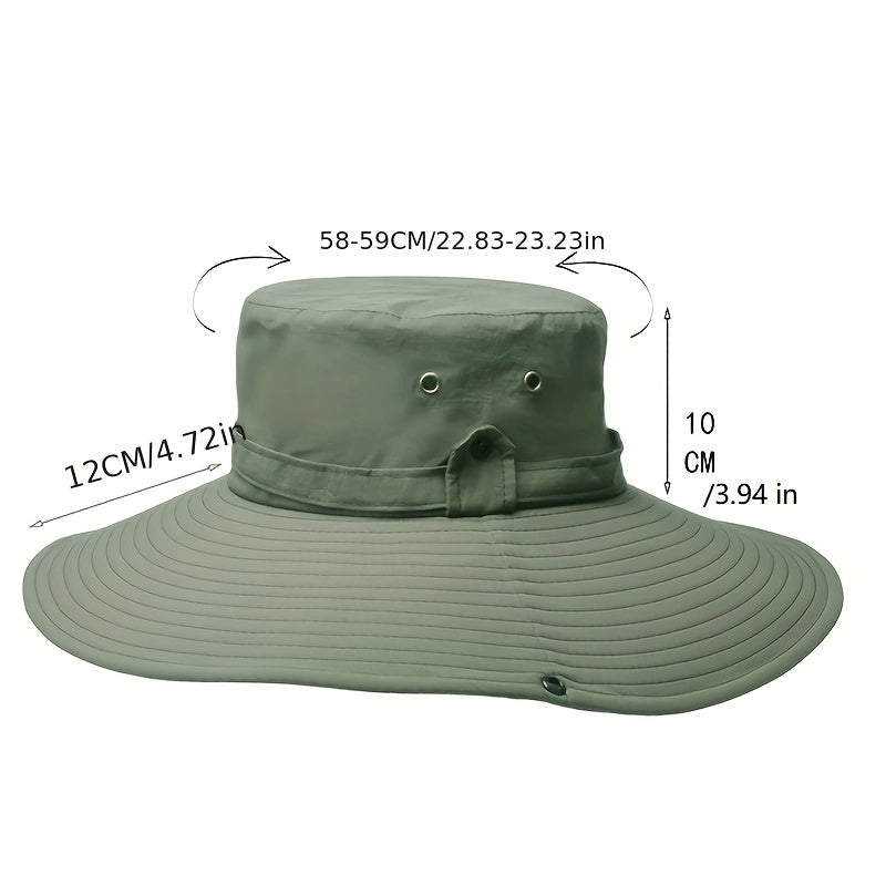 Men's Waterproof Mountaineering Hat Anti UV Sun Wide Brim Caps