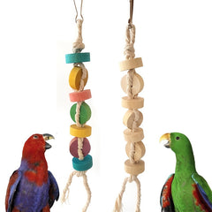 Parrot Gnawing Toy Hanging Parrot Chew Toy With Hook Bird Cage Accessories