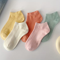 5 Pairs Soft & Comfy Low Cut Ankle Socks Women's Stockings
