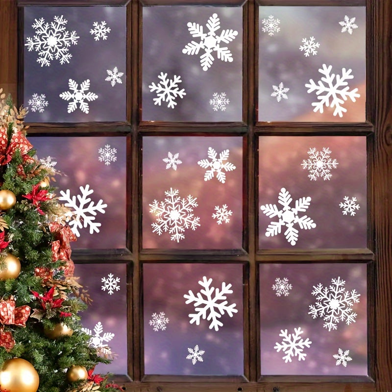 Snowflake Christmas Stickers Window Decoration Holiday Party Supplies