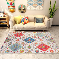 Persian Style Area Rug for Bedroom & Living Room, Machine Washable