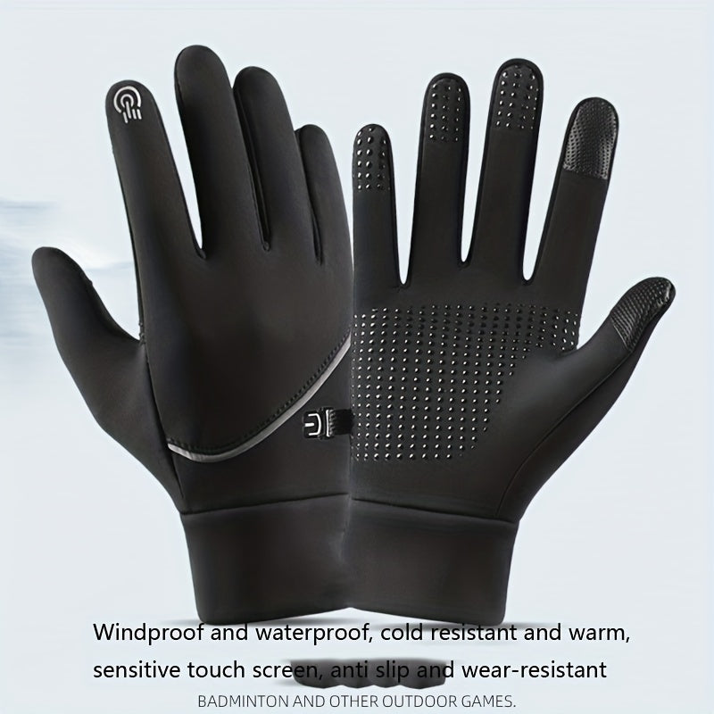 Winter Warm Gloves Men Women Wind Waterproof Non-slip Touch Screen Thermal Sport