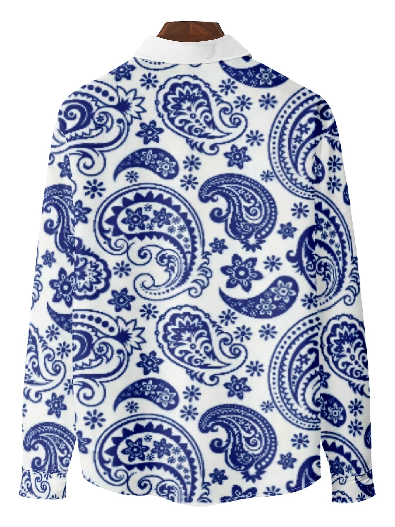 Paisley Pattern Men s Long Sleeve Shirt - Spring Fall Outdoor Vacation
