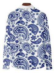 Paisley Pattern Men s Long Sleeve Shirt - Spring Fall Outdoor Vacation