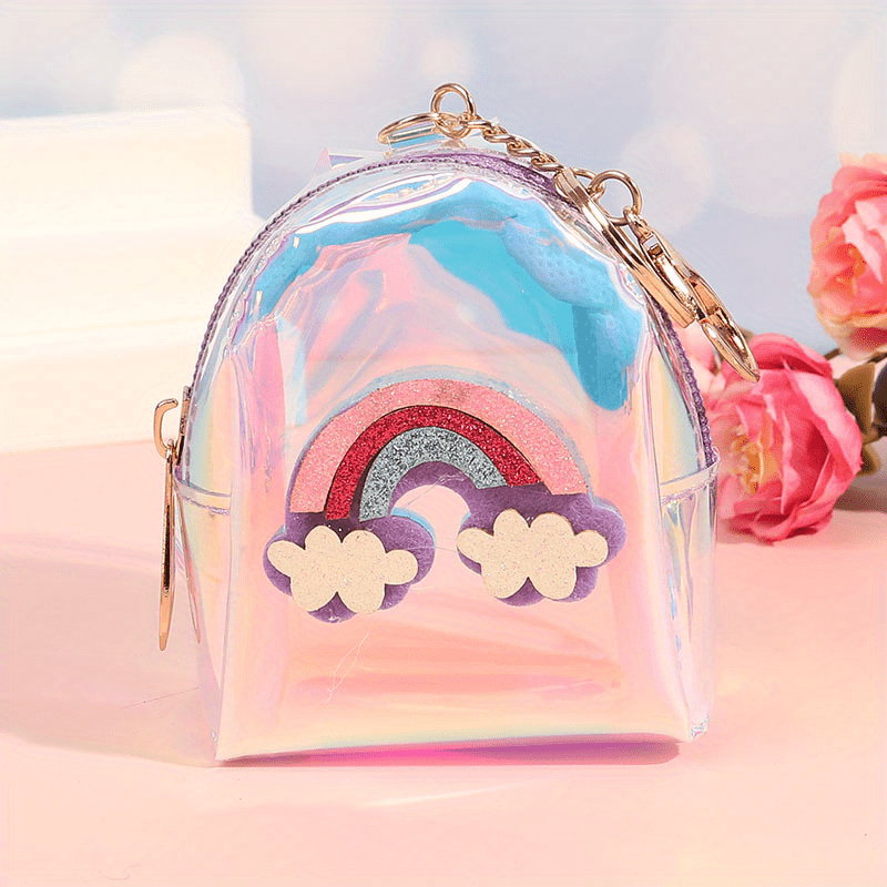 Waterproof Rainbow Laser Coin Purse for Girls