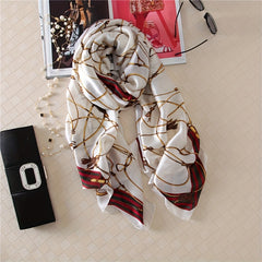 Vintage Printed Lightweight Scarf Wrap Sunscreen Beach Towel