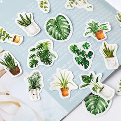 45pcs Cute Plant Stickers for Home Decor