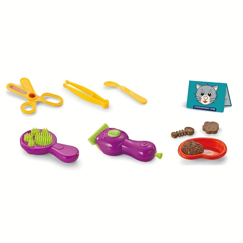 Interactive Pet House Playset for Kids Home Pretend Play Toy Gift Boys Girls
