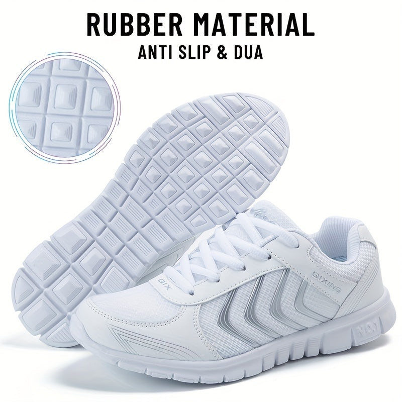 Women's Mesh Athletic Shoes Breathable Lightweight Lace Up Running Tennis Shoes